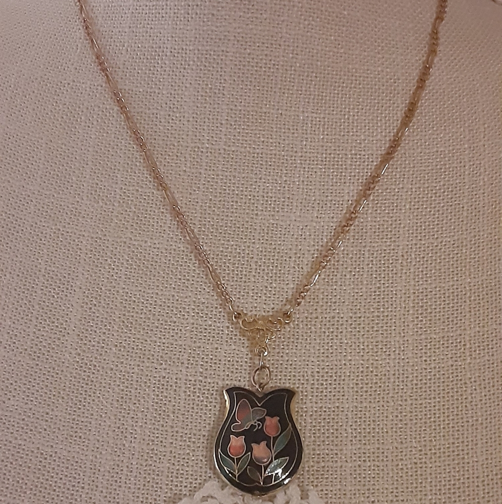 Vintage Cloisonne Necklace